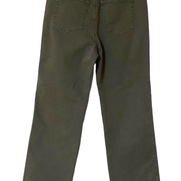 LOFT NWT Women’s Green High Waisted Slim Wide Leg Jeans Sz 26/2 - Picture 2 of 8